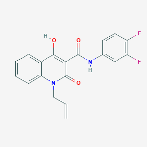 molecular formula C19H14F2N2O3 B2756903 1-allyl-N-(3,4-difluorophenyl)-4-hydroxy-2-oxo-1,2-dihydroquinoline-3-carboxamide CAS No. 333760-81-9