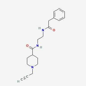 2-phenyl-N-(2-{[1-(prop-2-yn-1-yl)piperidin-4-yl]formamido}ethyl)acetamide