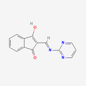 2-((Pyrimidin-2-ylamino)methylene)indane-1,3-dione