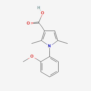 molecular formula C14H15NO3 B2756917 1-(2-methoxyphenyl)-2,5-dimethyl-1H-pyrrole-3-carboxylic acid CAS No. 844860-72-6