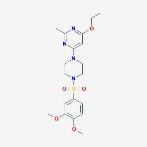 4-(4-((3,4-Dimethoxyphenyl)sulfonyl)piperazin-1-yl)-6-ethoxy-2-methylpyrimidine