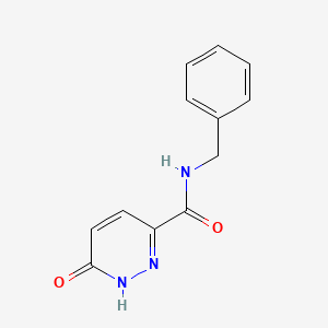 molecular formula C12H11N3O2 B2756919 N-苄基-6-氧代-1,6-二氢吡啶嗪-3-甲酰胺 CAS No. 371221-70-4