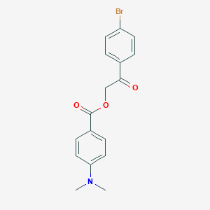 molecular formula C17H16BrNO3 B275692 [2-(4-Bromophenyl)-2-oxoethyl] 4-(dimethylamino)benzoate 