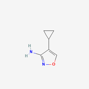 molecular formula C6H8N2O B2756921 4-Cyclopropyl-1,2-oxazol-3-amine CAS No. 1785214-00-7