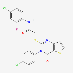 N-(4-chloro-2-fluorophenyl)-2-{[3-(4-chlorophenyl)-4-oxo-3,4-dihydrothieno[3,2-d]pyrimidin-2-yl]sulfanyl}acetamide