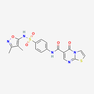 N-(4-(N-(3,4-dimethylisoxazol-5-yl)sulfamoyl)phenyl)-5-oxo-5H-thiazolo[3,2-a]pyrimidine-6-carboxamide