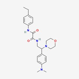 molecular formula C24H32N4O3 B2756944 N1-(2-(4-(dimethylamino)phenyl)-2-morpholinoethyl)-N2-(4-ethylphenyl)oxalamide CAS No. 900006-06-6