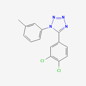 molecular formula C14H10Cl2N4 B2756959 5-(3,4-dichlorophenyl)-1-(3-methylphenyl)-1H-1,2,3,4-tetraazole CAS No. 338411-60-2