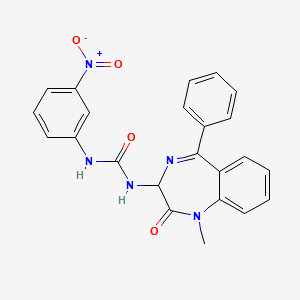 1-(1-Methyl-2-oxo-5-phenyl-2,3-dihydro-1H-benzo[e][1,4]diazepin-3-yl)-3-(3-nitro-phenyl)-urea
