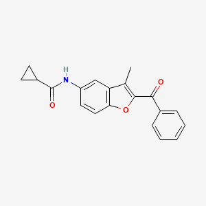 N-(2-benzoyl-3-methyl-1-benzofuran-5-yl)cyclopropanecarboxamide