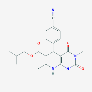 Isobutyl 5-(4-cyanophenyl)-1,3,7-trimethyl-2,4-dioxo-1,2,3,4,5,8-hexahydropyrido[2,3-d]pyrimidine-6-carboxylate