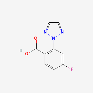 molecular formula C9H6FN3O2 B2756995 4-氟-2-(2H-1,2,3-三唑-2-基)苯甲酸 CAS No. 1293284-50-0
