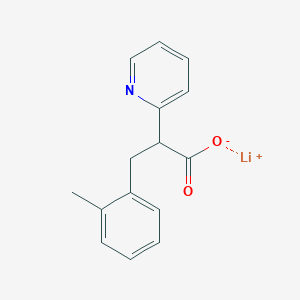Lithium(1+) ion 3-(2-methylphenyl)-2-(pyridin-2-yl)propanoate