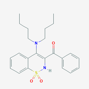 molecular formula C23H28N2O3S B275700 [4-(dibutylamino)-1,1-dioxo-2H-1lambda6,2-benzothiazin-3-yl]-phenylmethanone 