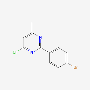 molecular formula C11H8BrClN2 B2757002 2-(4-溴苯基)-4-氯-6-甲基嘧啶 CAS No. 97513-47-8