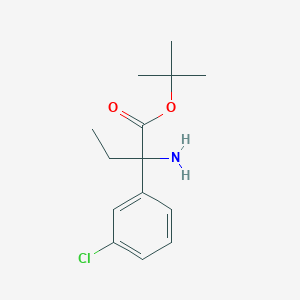 molecular formula C14H20ClNO2 B2757005 Tert-butyl 2-amino-2-(3-chlorophenyl)butanoate CAS No. 2248346-93-0
