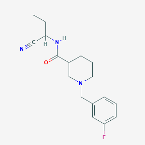 B2757007 N-(1-cyanopropyl)-1-[(3-fluorophenyl)methyl]piperidine-3-carboxamide CAS No. 1311908-11-8