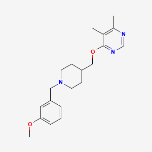 molecular formula C20H27N3O2 B2757010 4-((1-(3-Methoxybenzyl)piperidin-4-yl)methoxy)-5,6-dimethylpyrimidine CAS No. 2309574-07-8