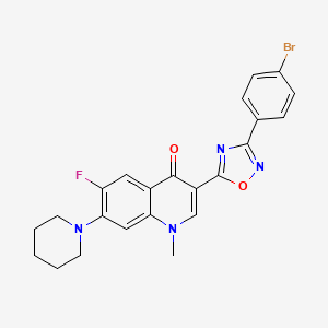 3-[3-(4-bromophenyl)-1,2,4-oxadiazol-5-yl]-6-fluoro-1-methyl-7-piperidin-1-ylquinolin-4(1H)-one