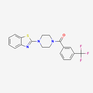 molecular formula C19H16F3N3OS B2757017 (4-(Benzo[d]thiazol-2-yl)piperazin-1-yl)(3-(trifluoromethyl)phenyl)methanone CAS No. 478077-02-0