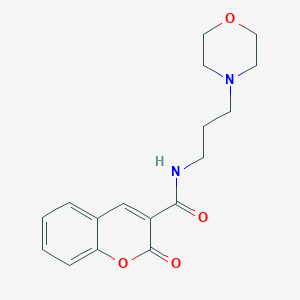 molecular formula C17H20N2O4 B2757024 N-[3-(4-morpholinyl)propyl]-2-oxo-1-benzopyran-3-carboxamide CAS No. 325779-25-7