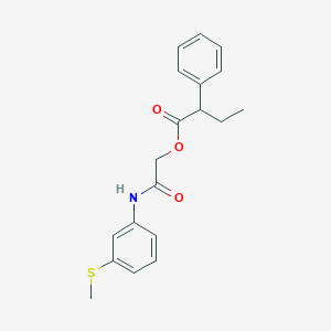 {[3-(Methylsulfanyl)phenyl]carbamoyl}methyl 2-phenylbutanoate