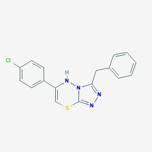 molecular formula C17H13ClN4S B275703 3-benzyl-6-(4-chlorophenyl)-5H-[1,2,4]triazolo[3,4-b][1,3,4]thiadiazine 