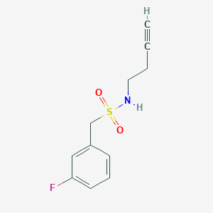 molecular formula C11H12FNO2S B2757032 N-(but-3-yn-1-yl)-1-(3-fluorophenyl)methanesulfonamide CAS No. 1351634-60-0
