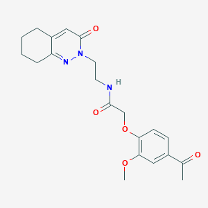 2-(4-acetyl-2-methoxyphenoxy)-N-(2-(3-oxo-5,6,7,8-tetrahydrocinnolin-2(3H)-yl)ethyl)acetamide