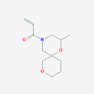 molecular formula C12H19NO3 B2757046 1-(2-Methyl-1,8-dioxa-4-azaspiro[5.5]undecan-4-yl)prop-2-en-1-one CAS No. 2175198-77-1
