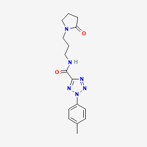 molecular formula C16H20N6O2 B2757051 N-(3-(2-oxopyrrolidin-1-yl)propyl)-2-(p-tolyl)-2H-tetrazole-5-carboxamide CAS No. 1396843-15-4