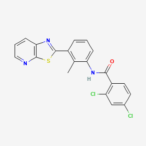 2,4-dichloro-N-(2-methyl-3-(thiazolo[5,4-b]pyridin-2-yl)phenyl)benzamide