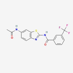 N-(6-acetamido-1,3-benzothiazol-2-yl)-3-(trifluoromethyl)benzamide