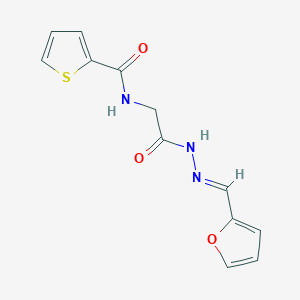 (E)-N-(2-(2-(furan-2-ylmethylene)hydrazinyl)-2-oxoethyl)thiophene-2-carboxamide
