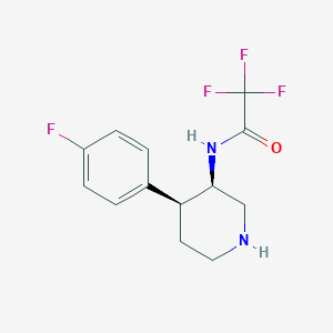 2,2,2-Trifluoro-N-[(3R,4S)-4-(4-fluorophenyl)piperidin-3-yl]acetamide