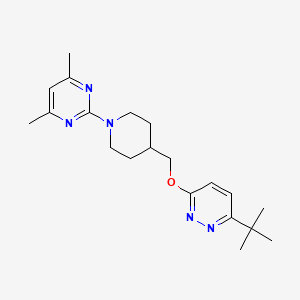 2-[4-[(6-Tert-butylpyridazin-3-yl)oxymethyl]piperidin-1-yl]-4,6-dimethylpyrimidine