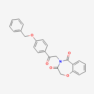molecular formula C24H19NO5 B2757071 4-(2-(4-(benzyloxy)phenyl)-2-oxoethyl)benzo[f][1,4]oxazepine-3,5(2H,4H)-dione CAS No. 904009-92-3