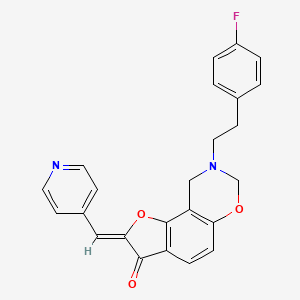 (Z)-8-(4-fluorophenethyl)-2-(pyridin-4-ylmethylene)-8,9-dihydro-2H-benzofuro[7,6-e][1,3]oxazin-3(7H)-one