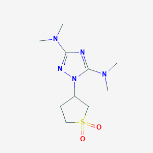 molecular formula C10H19N5O2S B2757074 1-(1,1-dioxothiolan-3-yl)-3-N,3-N,5-N,5-N-tetramethyl-1,2,4-triazole-3,5-diamine CAS No. 251307-00-3