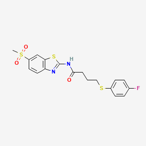 4-((4-fluorophenyl)thio)-N-(6-(methylsulfonyl)benzo[d]thiazol-2-yl)butanamide
