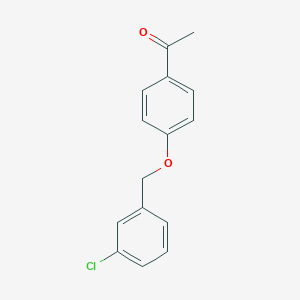 molecular formula C15H13ClO2 B275708 1-{4-[(3-Chlorobenzyl)oxy]phenyl}ethanone 