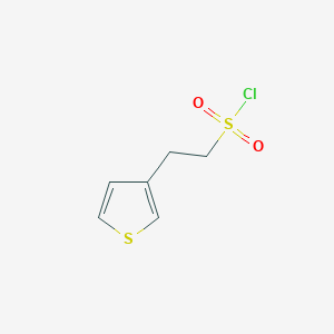 molecular formula C6H7ClO2S2 B2757081 2-Thiophen-3-ylethanesulfonyl chloride CAS No. 114896-66-1