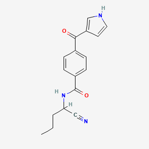 molecular formula C17H17N3O2 B2757093 N-(1-Cyanobutyl)-4-(1H-pyrrole-3-carbonyl)benzamide CAS No. 1436072-93-3