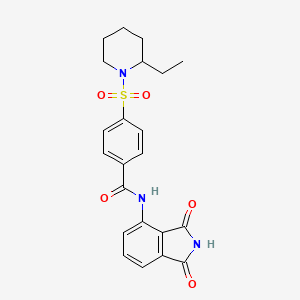 N-(1,3-dioxoisoindolin-4-yl)-4-((2-ethylpiperidin-1-yl)sulfonyl)benzamide