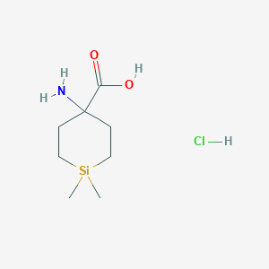 4-Amino-1,1-dimethylsilinane-4-carboxylic acid;hydrochloride