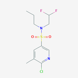 6-chloro-N-(2,2-difluoroethyl)-5-methyl-N-propylpyridine-3-sulfonamide