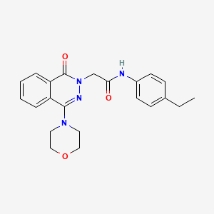 molecular formula C22H24N4O3 B2757121 N-(1,1-二甲基丙基)-2-(6-哌啶-1-基吡啶-3-基)-1,3-噻唑-4-甲酰胺 CAS No. 1251674-75-5