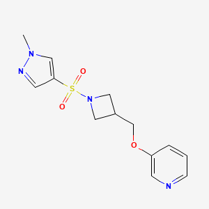 3-[[1-(1-Methylpyrazol-4-yl)sulfonylazetidin-3-yl]methoxy]pyridine