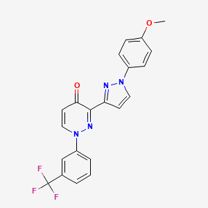 3-[1-(4-methoxyphenyl)-1H-pyrazol-3-yl]-1-[3-(trifluoromethyl)phenyl]-4(1H)-pyridazinone