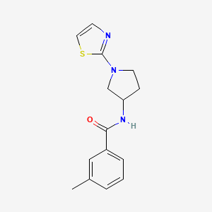 molecular formula C15H17N3OS B2757155 3-methyl-N-(1-(thiazol-2-yl)pyrrolidin-3-yl)benzamide CAS No. 1797183-17-5